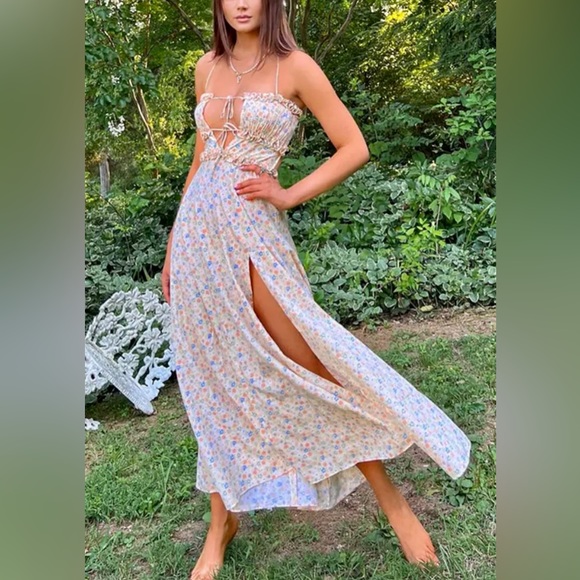 Sugar and Spice Floral Midi Summer Dress - Picture 2 of 13